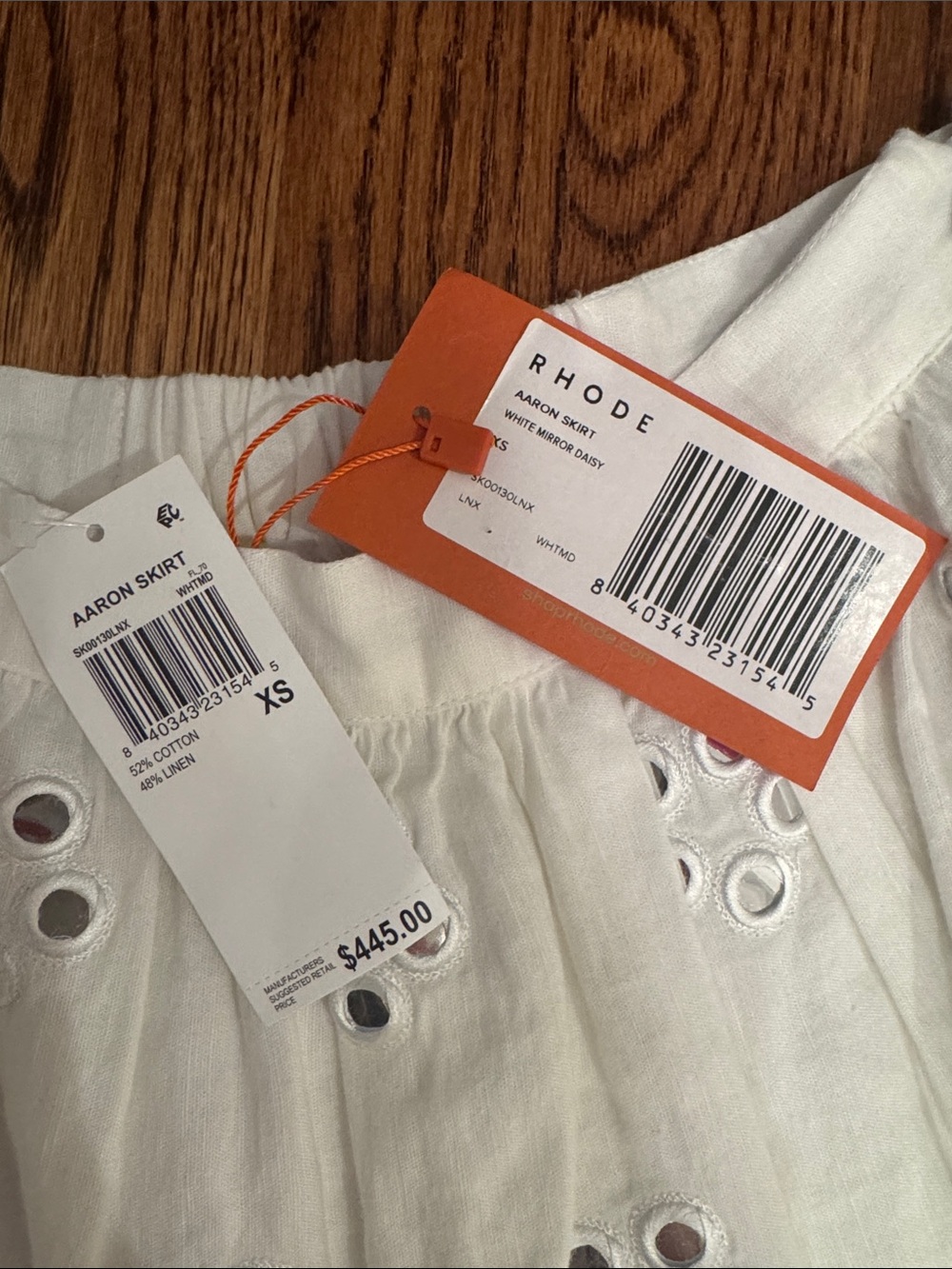 Rhode White Eyelet Midi Skirt - Picture 6 of 7